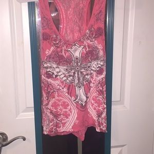 Tank top with a see through back